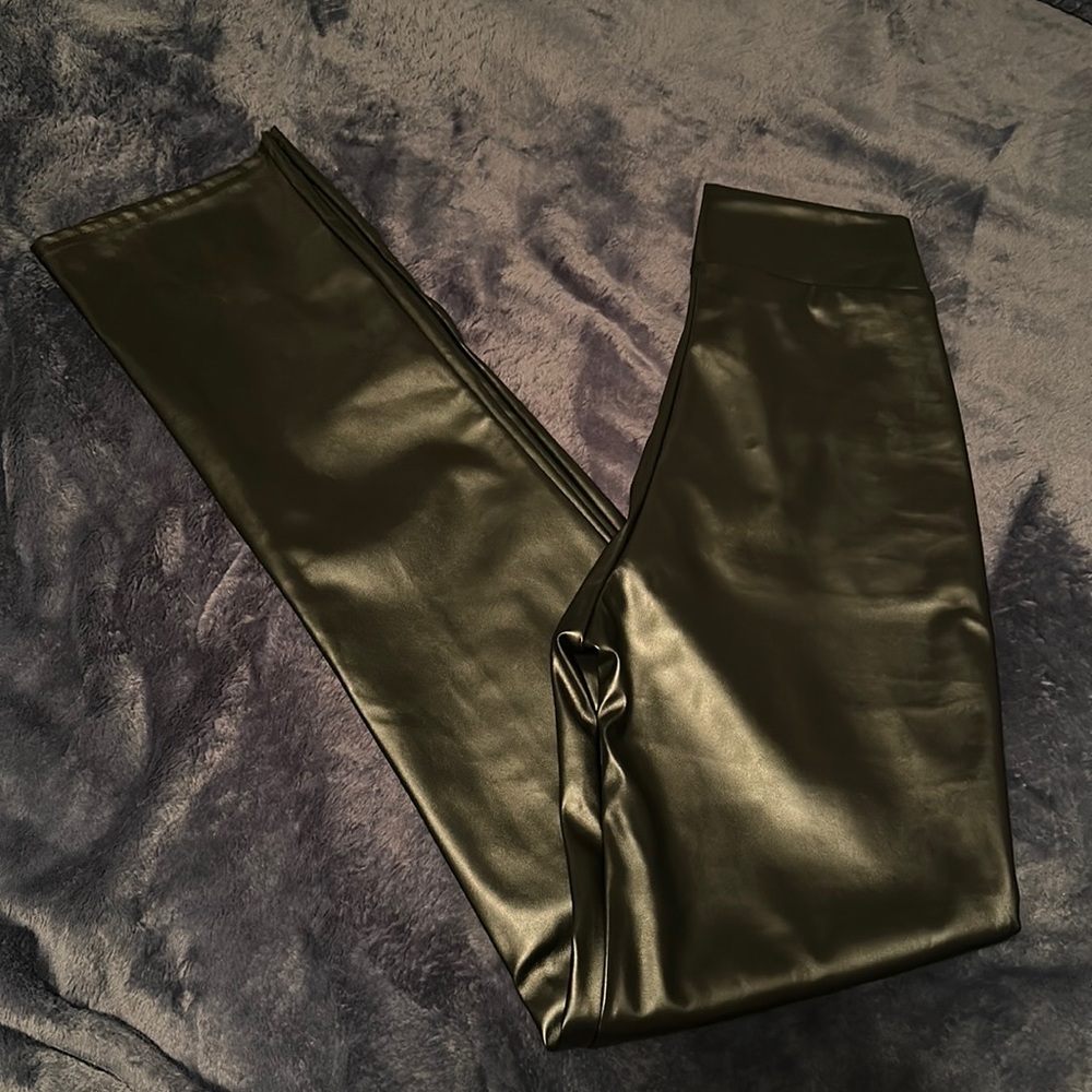Faux Leather Trousers